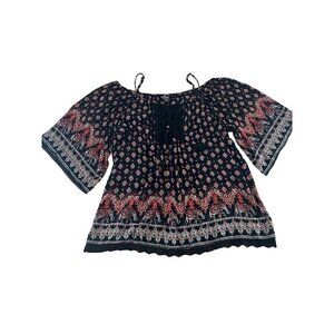 Angie Women's Bohemian Cold Shoulder Top - 2XL